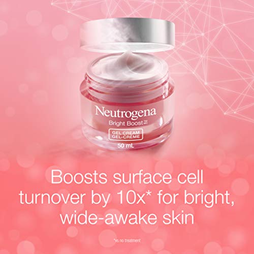 Neutrogena Bright Boost Gel Cream, Brightening Face Moisturizer With Aha, Pha, Mandelic Acid & Neoglucosamine for Brighter Skin & Anti Aging, 50 Milliliters