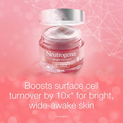 Neutrogena Bright Boost Gel Cream, Brightening Face Moisturizer With Aha, Pha, Mandelic Acid & Neoglucosamine for Brighter Skin & Anti Aging, 50 Milliliters