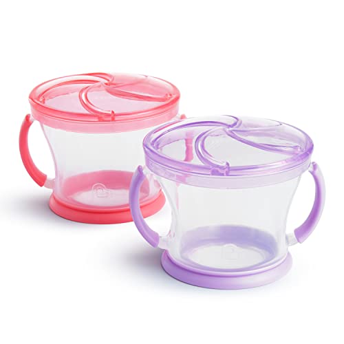 Munchkin Snack Catcher, 2 Pack, Pink/Purple