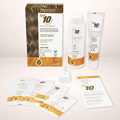 One n Only Argan Oil Fast 10 Permanent Hair Color Kit - 7N Natural Medium Blonde Hair Color Unisex 1 Pc