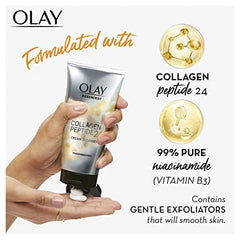 Olay Regenerist Collagen Peptide 24, Facial Cleanser Face Wash, Fragrance-free, 150 Milliliters