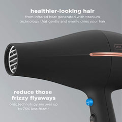 CONAIR INFINITIPRO 1875 Watt AC Motor Pro Hair Dryer with Ceramic Technology, Black