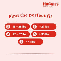 Diapers Size 6 - Huggies Little Movers Disposable Baby Diapers, 16ct, Jumbo Pack