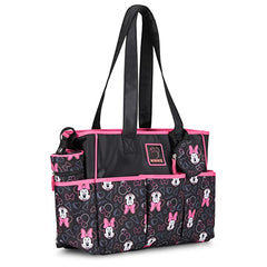 Disney Unisex Baby Multi Piece Tote Diaper Bag, Minnie-Toss Print, Mouse