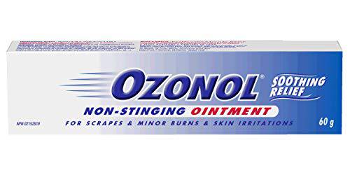 Ozonol Ointment, Original Formula | Non-Stinging | Soothing Relief | For Insect Bites, Scrapes, Minor Burn & Skin Irritations | 60g