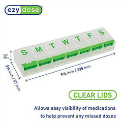 Ezy Dose Weekly (7-day) Push Button Pill Reminder (2XL)