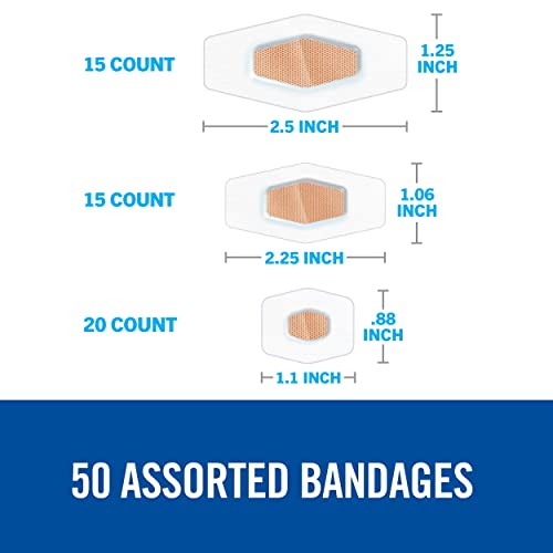 Nexcare™ Advanced Healing Waterproof Bandages AWB-10-CA, Assorted