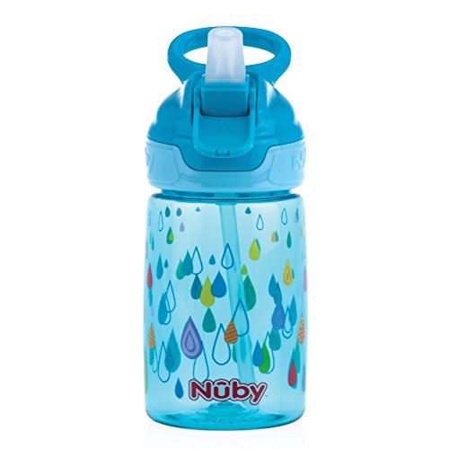 Nuby Thirsty Kids No-Spill Flip-It Reflex 12oz., Light Blue