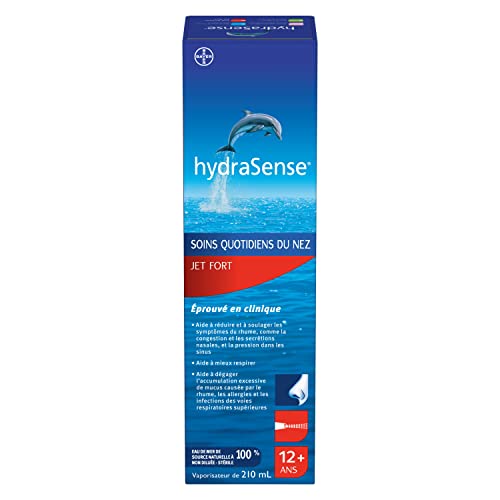 HydraSense Full Stream Nasal Spray, Daily Nasal Care, 100% Natural Source Seawater, Preservative-Free, 210 mL