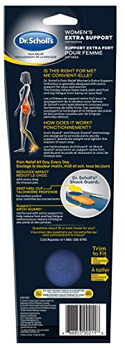 Dr. Scholl's HEAVY DUTY SUPPORT Pain Relief Orthotics. Designed for Men  over 200lbs with Technology to Distribute Weight and Absorb Shock with  Every