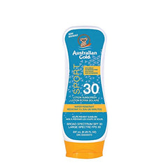 Australian Gold Spf 30 Lotion Sport, Fragrance: coastal Breeze, is Light, Clean and Airy, 237 ml, white