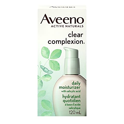 Aveeno Clear Complexion Daily Moisturizer - Face Wash, Salicylic Acid, Dry Skin & Oily Skin Cleanser - 120ml (Packaging May Vary)