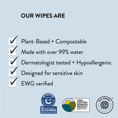 The Honest Company Clean Conscious Wipes | 99% Water, Compostable, Plant-Based, Baby Wipes | Hypoallergenic, EWG Verified | Terrazzo, 36 Count