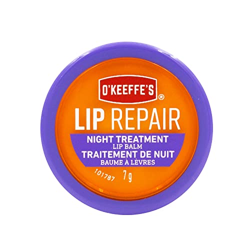 O'Keeffe's Lip Repair Night Treatment, Restorative Lip Balm, Deep Conditioning Oils, 0.25oz/7g, (Pack of 1), 100315