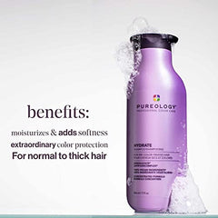 Pureology Hydrate Nourishing Shampoo | For Dry, Color Treated Hair | Sulfate-Free | Silicone-Free | Vegan, 50 ml (Pack of 1)