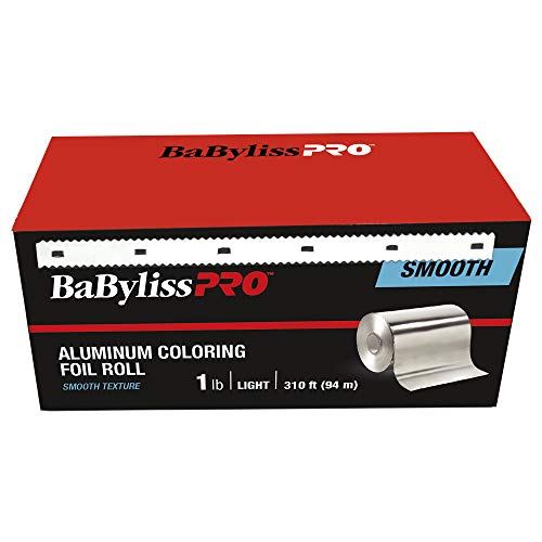 BaBylissPRO Aluminum Coloring Smooth Texture 1 Pound Foil Roll, Lightweight 310 foot roll, Silver