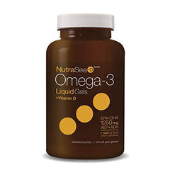 Nature's Way NutraSea Omega-3 and Vitamin D Soft Gels - Fish Oil Supplement with EPA and DHA – Support Healthy Heart and Brain, Help Build Strong Bones and Teeth & Help Support Immune System – Mint Flavour, 100 Softgels