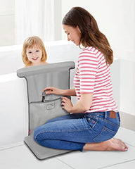 Skip Hop Baby Bath All-in-One Elbow Saver and Kneeler, Moby, Grey