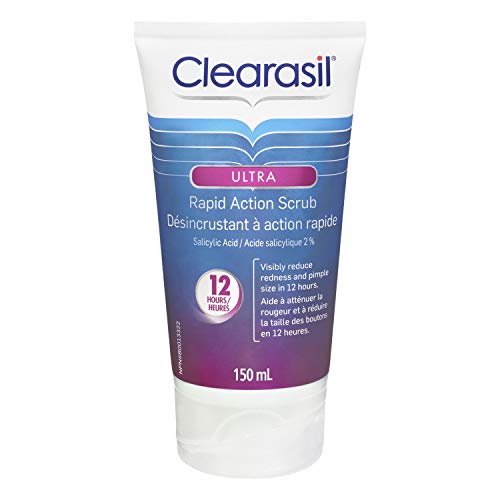 Clearasil Ultra Rapid Action Scrub, Acne Treatment, 150 Milliliters