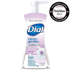 Dial Clean & Gentle Foaming Hand Wash, Waterlily, 221mL