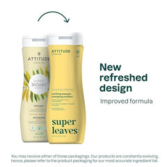 ATTITUDE Clarifying Shampoo, EWG Verified, Plant- and Mineral-Based Ingredients, Vegan and Cruelty-free, Lemon Leaves and White Tea, 473 ml