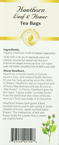 Celebration Herbals Hawthorn Leaf and Flower Tea Organic 24 Tea Bag, 36Gm