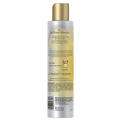 Pantene Brilliant Blondie Illuminating Sulfate Free Shampoo for Blonde Color Treated, Platinum and Highlighted Hair, 285 mL