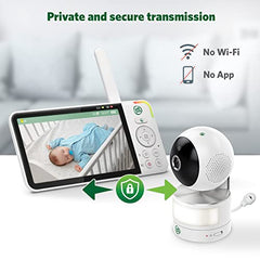 LeapFrog LF915HD Video Baby Monitor with 5” 720p HD LCD Display, 360° Pan & Tilt with 8X Zoom Camera, Color Night Vision, Night Light, Two-Way Intercom, Smart Sensors