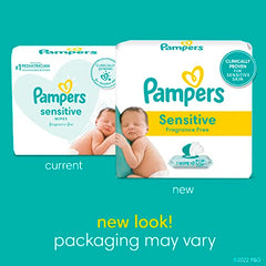 Pampers Baby Wipes, SENSITIVE, 3X Refill Packs, 192 Count