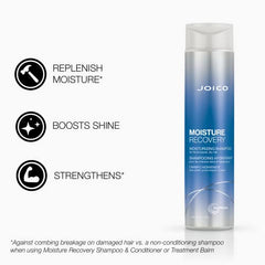 Joico Moisture Recovery Shampoo for Dry Hair, Moisturizing Shampoo for Dry Damaged Hair with Keratin