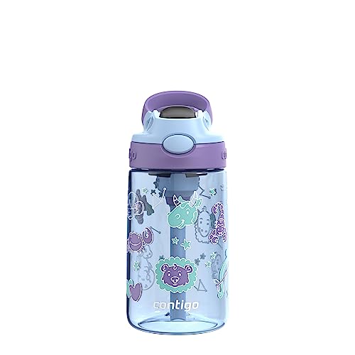 Contigo Aubrey Leak-Proof Spill-Proof Water Bottle, Periwinkle Amethyst Zodiac, 14 oz