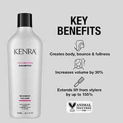 Kenra Volumizing Shampoo/Conditioner | Maximize Volume | Fine To Medium Hair | Shampoo, 10.1 FL OZ