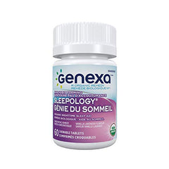 Genexa Sleepology Nighttime Sleep Aid | 60 Tablets | Certified Organic & Non-GMO, Melatonin-Free, Physician Formulated, Homeopathic