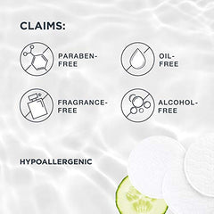 Marcelle Oil-Free Eye Make-Up Remover Pads, Sensitive Eyes, Long-Wearing Makeup Removal, Micellar Technology, Hypoallergenic, Fragrance-Free, Paraben-Free, Alcohol-Free, Cruelty-Free, Vegan, 85 Pads