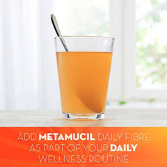 Metamucil, Daily Psyllium Husk Powder Supplement, Made with Real Sugar, 3-in-1 Fiber for Digestive Health, Orange Smooth Flavored Drink, 48 Servings