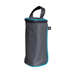 J.L. Childress Breastmilk Cooler & Baby Bottle Bag, Insulated & Leak Proof, Ice Pack Included, Single Bottle, Grey/Teal