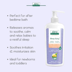 Aleva Naturals Sleep Easy Face + Body Bedtime Lotion for Babies & Toddlers, Lavender and Chamomile Oils, Perfect for Baby Massage, Made with Natural & Organic Ingredients, Mega Pack - 8 Fl Oz x 6 (1.440L), Clear