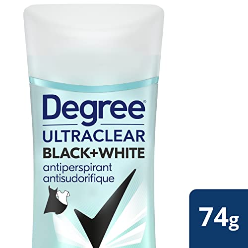 Degree UltraClear Antiperspirant Stick Deodorant for 72H Sweat & Odour Protection Black+White anti white marks and yellow stains 74 g