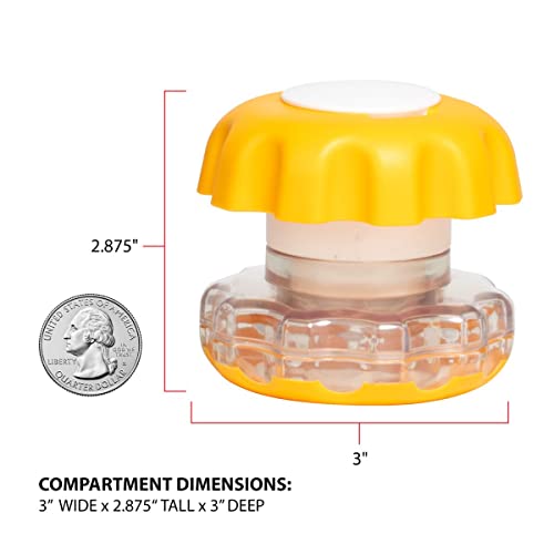 EZY DOSE Crush Pill, Vitamins, Tablets Crusher and Grinder, Storage Compartment, Large, Orange