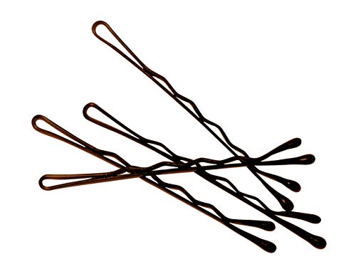 BaBylissPRO 2.75 Inch Extra-Long Crimped Bobby Pins, Brown
