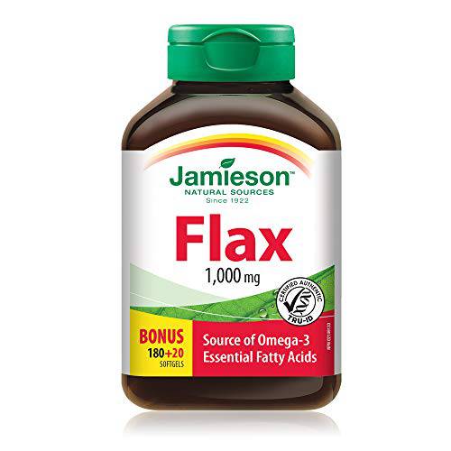 Jamieson Flax Oil 1,000 mg, 200 Count (Pack of 1)