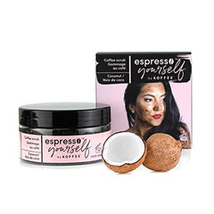 Koffee Beauty Coconut Coffee Scrub - Exfoliating Body And Face Scrub - Polish And Smooth Skin with Ease - Invigorate Senses with Coconut Fragrance Formula - Natural Treatment for Cellulite - 115 g
