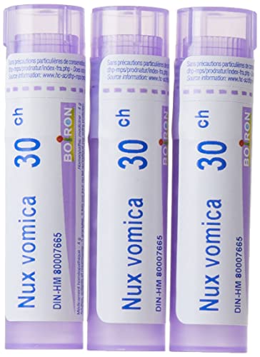 Boiron Nux vomica 30CH, Homeopathic Medicine, Pack of 3 Tubes