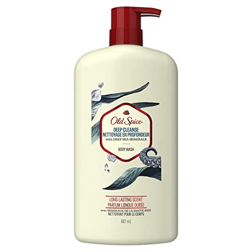 Old Spice Men's Body Wash Deep Cleanse with Deep Sea Minerals, 887mL (30 oz)