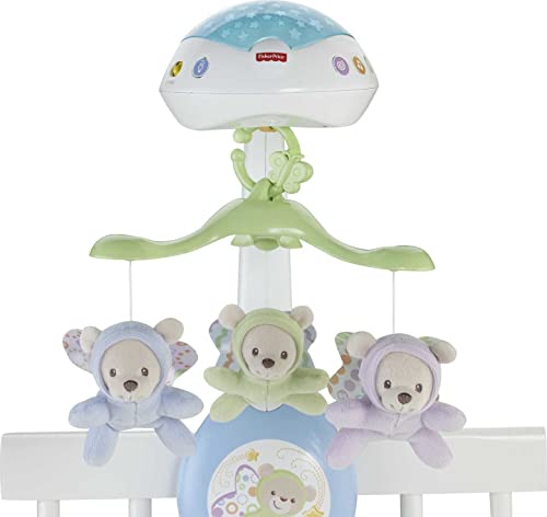 Fisher-Price Baby Crib Toy, 3-in-1 Projection Mobile, Butterfly Dreams Sound Machine with Light Projection for Newborn to Toddler