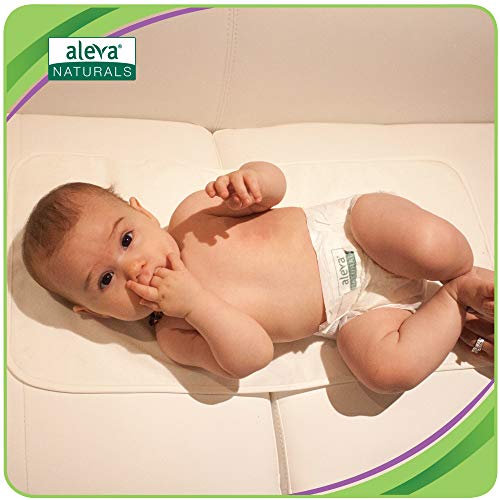 Aleva Naturals Hypoallergenic Bamboo Baby Diapers for Baby, Ultra Soft, Sensitive Skin Friendly, Biodegradable, Disposable– Size 2 (6-17 lbs/3-8 kg) | 30ct