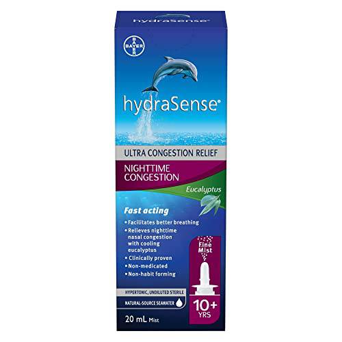 HydraSense Eucalyptus Nasal Spray, Specialty Nasal Care, With Refreshing Eucalyptus and Mint, 20 mL