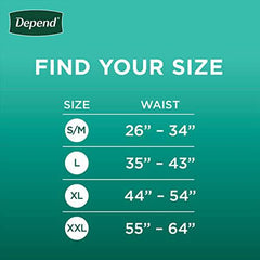 Depend Fresh Protection Adult Incontinence Underwear for Men (Formerly Depend Fit-Flex), Disposable, Maximum, Large, Grey, 28 Count