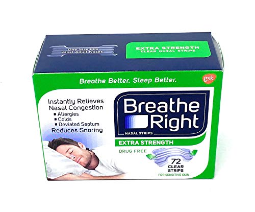 Breathe Right BR Clear Nasal Strips 72 Ct