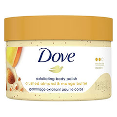 Dove Exfoliating Body Polish Renews Skin Crushed Almonds and Mango Butter sulfate free body exfoliator 298 g